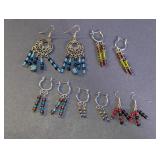 Beaded Dangle and Hoop Earring Lot