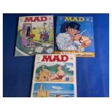 3 Vtg 1970s MAD Magazine Issues