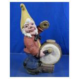 Whimsical Drummer Garden Gnome Statue