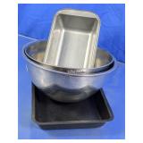 Baking Pans & Stainless Mixing Bowls Lot