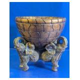 Elephant Base Decorative Plaster Bowl