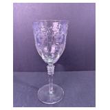 Rock Sharpe Floral Crystal Goblet