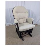Wood Glider Rocking Chair With Cushions