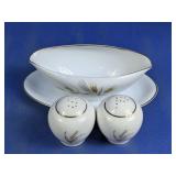 Noritake Wheat Pattern Gravy Boat Set