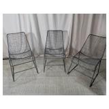 Woven Wire Industrial Style Chairs