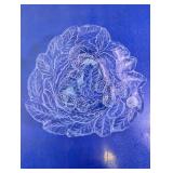 Glass Berry Leaf Pattern Bowl