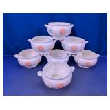 Seashell Glass Soup Bowls Set