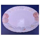 Seashell Design Oval Serving Tray