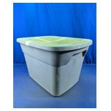 Gray Plastic Storage Tote Bin