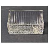 Elegant Cut Glass Rectangular Napkin Holder