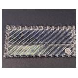 Vintage Crystal Rectangular Dresser Tray