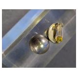 Vtg Hobe Signed Silver Domed Earrings