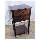 Wood Two Drawer Accent Table