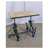 Tile Top Metal Accent Table
