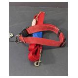 Adjustable Red Dog Collar and Matching Leash Set