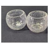 Crackle Glass Votive Holders