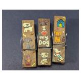Decorative "I Love My Dog" Wooden Clips