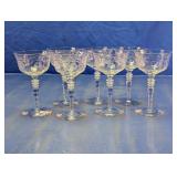 Etched Stemmed Glassware Set