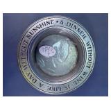 Metal Wine Quote Coaster Dish