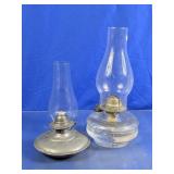 Vintage Glass Oil Lamps
