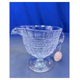 Clear Pressed Glass Creamer Pitcher