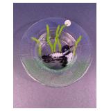 Lee Art Glass Hand Crafted Glass Bowl
