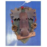 Moose Head Welcome Wall Decor Plaque