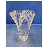 Clear Glass Swirl Vase
