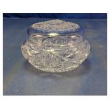 Cut Crystal Lidded Trinket Dish