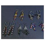 Beaded Dangle & Hoop Earrings Lot