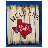 Welcome Yï¿½all Texas Canvas Wall Art