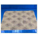 Floral Needlepoint Upholstery Fabric Panel