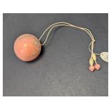 Vintage Hand-Painted Floral Plastic Rattle