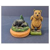 Ceramic Bear Figurines & Candle Topper