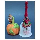 Decorative Ceramic Bell Figurine Set