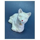 Ceramic White Cat Figurine