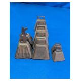 Vtg Rustic Farmhouse Metal Cow Bell Collection