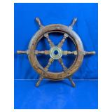 Wooden Nautical Ship Wheel Decor