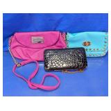 Assorted Fashion Handbags & Clutches Trio
