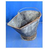 Vintage Metal Coal Hod Scuttle Bucket
