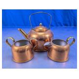 Copper Color Tea Set
