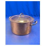 Vintage Copper Stockpot with Lid