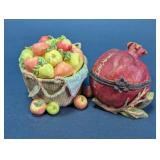 Ceramic Fruit Trinket Box Collection