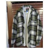 Koman Plaid Sherpa Jacket Large