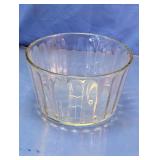 Large Clear Ribbed Glass Serving Bowl
