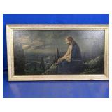 Vintage Framed Christ on the Mount of Olives
