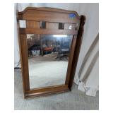 Antique Mission Style Oak Dresser Mirror