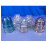 Vintage Glass Telegraph Line Insulators