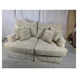 Floral Pattern Upholstered Loveseat