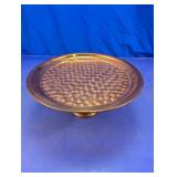 Copper Tone Pedestal Serving Tray
